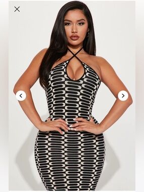 NWT Fashion Nova Morocco Striped Knit Midi Dress